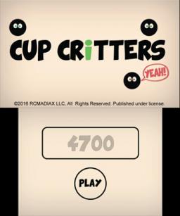 Cup Critters Title Screen